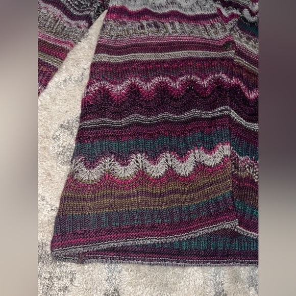 J.Jill Multicolor Cardigan  Long Sleeve Knit Sweater NWOT - Picture 4 of 9